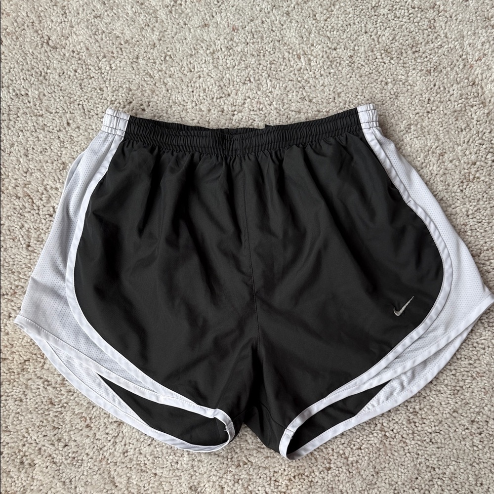 Nike Women's Grey Athletic Shorts with White Trim